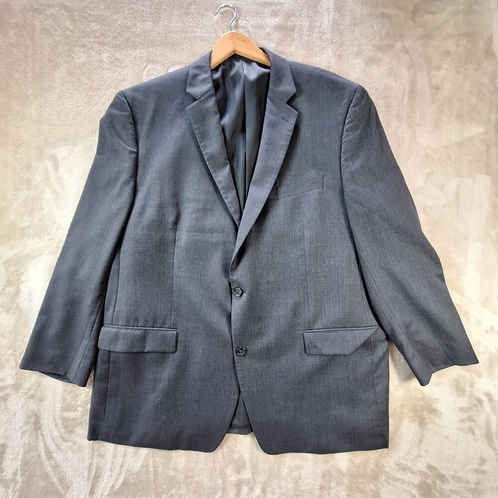 Michael Michael Kors Blazer Jacket Mens 50L Gray Wool 2 Button Double Vented